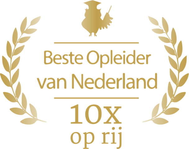 Beste Opleider van NL 10 x op rij - goud png